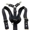 Black leather suspenders