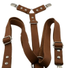 Brown leather suspenders