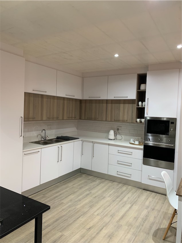 Showroom custom cabinetry project by Lé Grandt Woodcraft